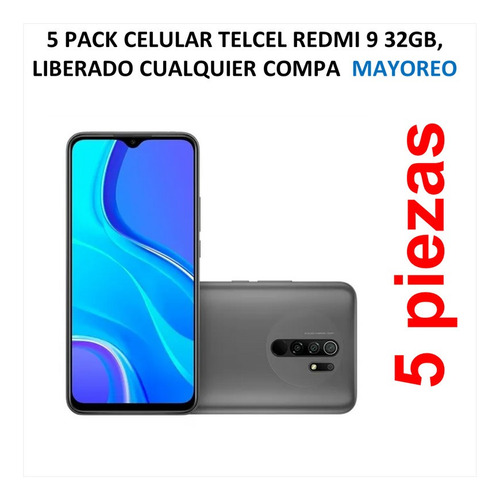 Imagen 1 de 4 de 5 Pack Celular Telcel Redmi 9 32gb, Liberado Cualquier Compa