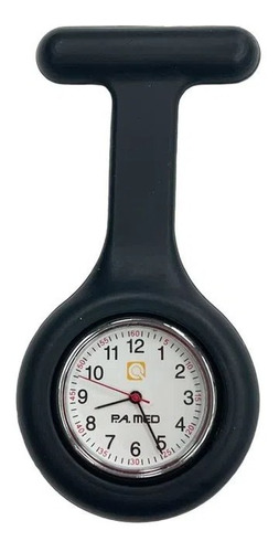 Relógio Lapela Bolso Profissionais Saúde Enfermagem Cor Azul Cores Preto