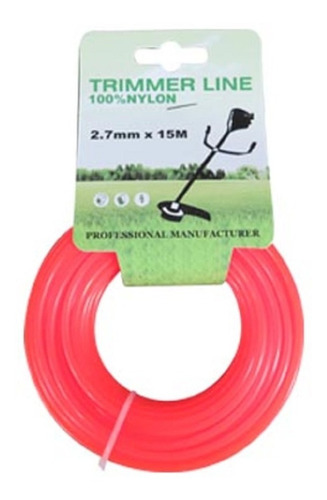 Nylon Piola Para Desmalezadora 2.7x15 Mt Normal Orilladora 