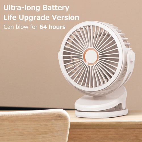Mini Ventilador Usb Silencioso: 10000mah, Clip, Escritorio,