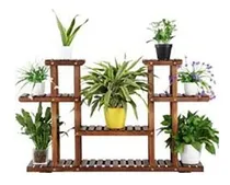 Comprar Portamaceta Rack Madera Estantes Maceteros Grande