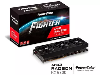 Placa De Video Amd Powercolor Fighter Radeon Rx 6800 16 Gb