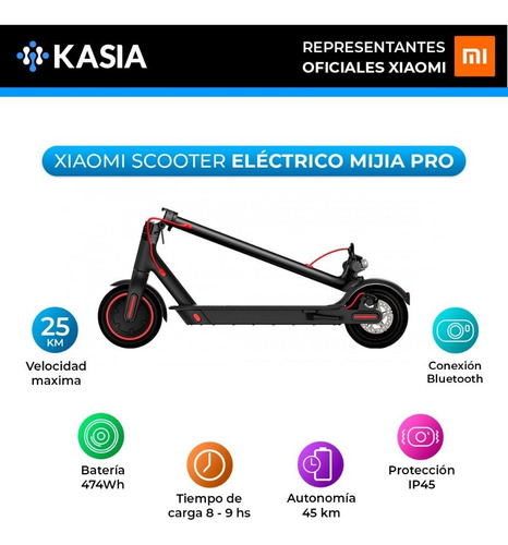 Scooter Electrico Xiaomi M365 Luces 40km Foston