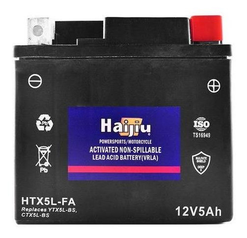 Bateria Moto Gel Sin Mantenimiento Htx5l-fa Ytx5l-bs Haijiu