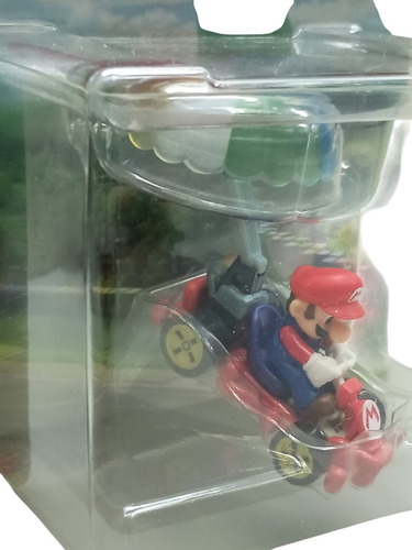 Hot Wheels Mario Kart - Mario - Pipe Frame + Parachute Rojo