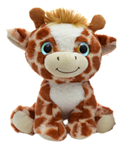 Imagen 2 de 5 de Peluche Jirafa Sentada Ojos De Vidrio 27cm Phi Phi Toys