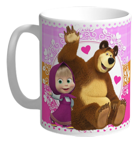 Taza De Cerámica Masha Y El Oso #02