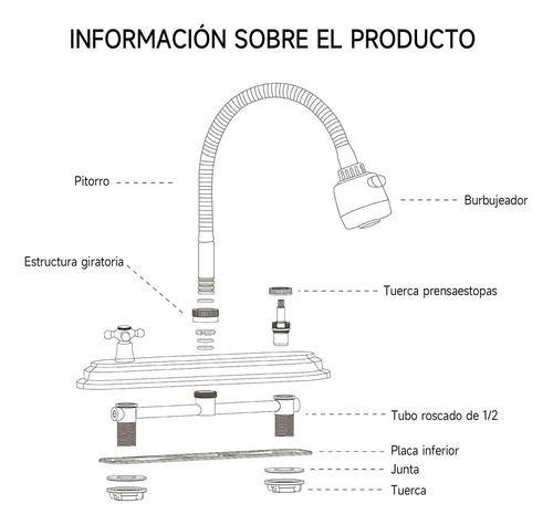 Grifo Para Fregadero De Cocina, Grifo De Cocina Con Dos