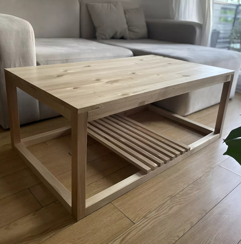 Mesa Ratona De Madera De Álamo Marrón Claro