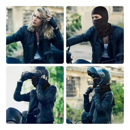 Bandana Pasamontañas Balaclava Táctico Máscara Moto 10 Pack Negro Un Solo Orificio