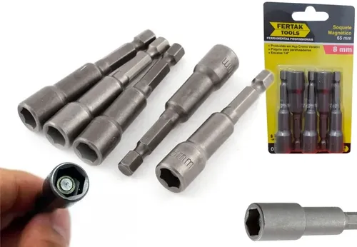 TAKA 5個分 Kit 5 Bits Soquete Magnético Hexagonal 8mm Aço Fertak | MercadoLivre