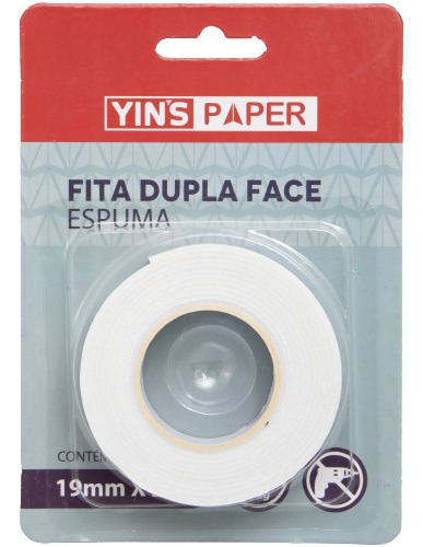 Fita Dupla Face Espuma Banana 19mmx2m