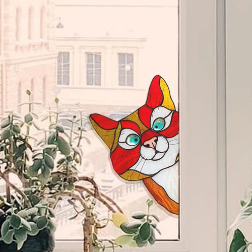 Pegatinas De Gatos Adorables Para Pared, Ventanas Y Autos
