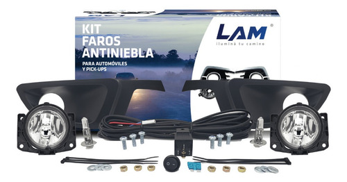 Kit Conjunto Faros Antiniebla Fiat Siena F4 Negra 2016 2017