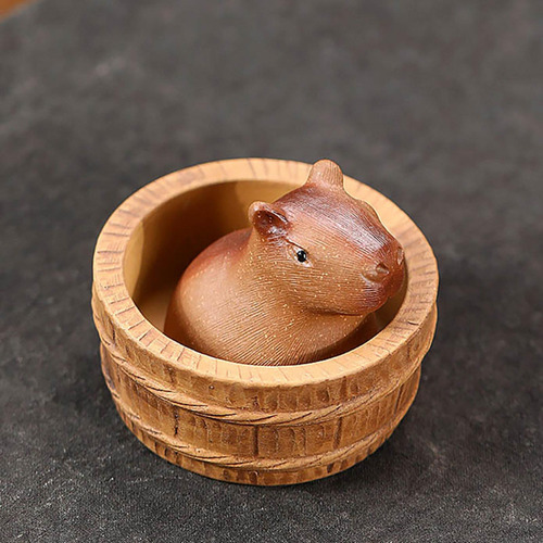 Mini Escultura De Arcilla Cerámica Capybara, Té, Pequeño
