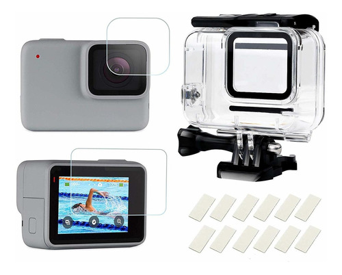 Carcasa Impermeable Para Gopro Hero 7 Color Blanco