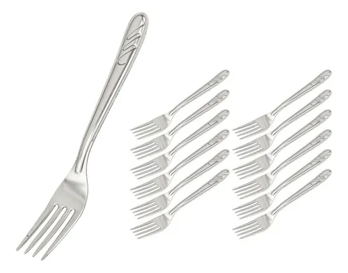 comprar Kit Talheres Com 12 Garfos Inox Firme Restaurante Luxo