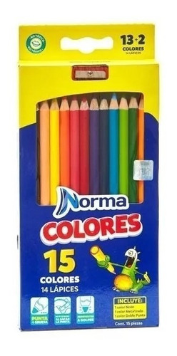 Caja De Colores Norma Original Por 15 Colores 