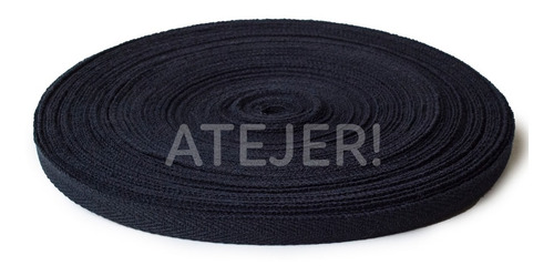 Imagen 3 de 4 de Cinta Hilera Liviana De Algodón 13mm X 50 Mts Negra