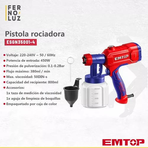 Pistola De Pintar Con Compresor Emtop Esgn35001-4
