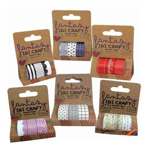 Washi Tape Decorada Ibi Craft Pack X3 Serviciopapelero