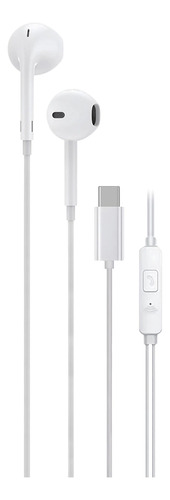 Auriculares In Ear Manos Libres Ficha Usb Tipo C Blanco