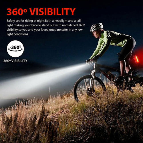 Juego De Lámparas Para Bicicleta 360 Grados, Impermeables, D