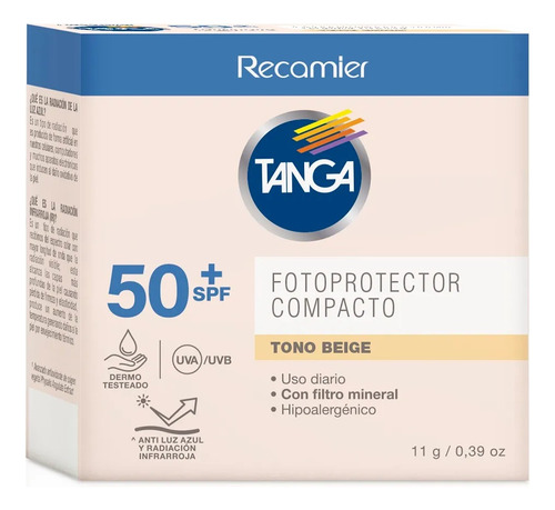 Fotoprotector Tanga Compacto Beige Fps50 X 11g