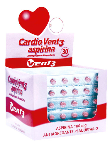 Cardiovent3 100 Mg Comp. Masticable, 750 Comprimidos