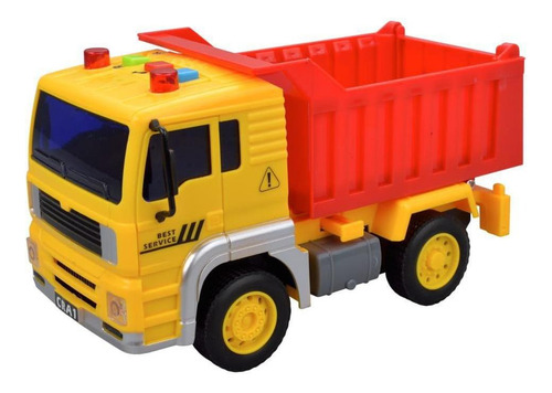 Caminhão De Brinquedo Infantil Com Caçamba Som Luzes Cor Amarelo Personagem Caminhão Caçamba