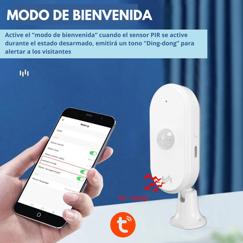 Alarma Sirena Wifi 30w Con Sensor Movimiento App Alexa