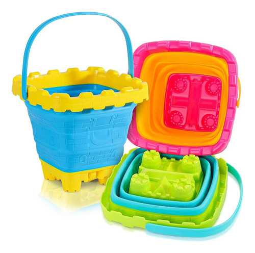 3pcs Cubo De Arena Plegable, 2.7l Cubo De Arena