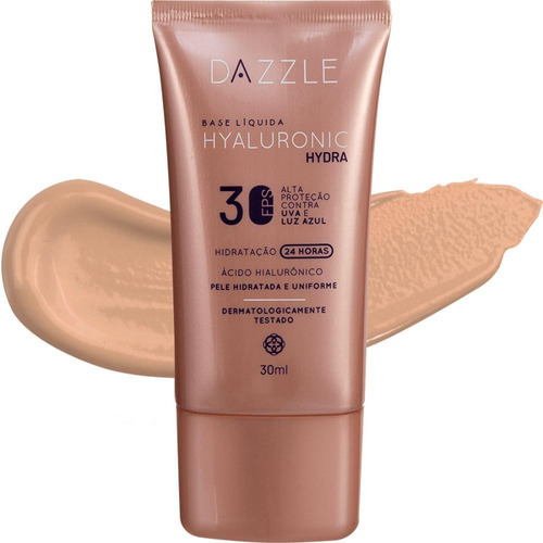 Base de maquillaje Dazzle HD Hyalurinic Hydra Cover Cream y base líquida de tono claro, 1 — 30 ml