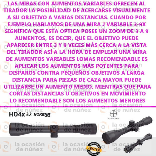 Mira Telescopica Rifle Aire Comprimido Antireflejo + Montaje