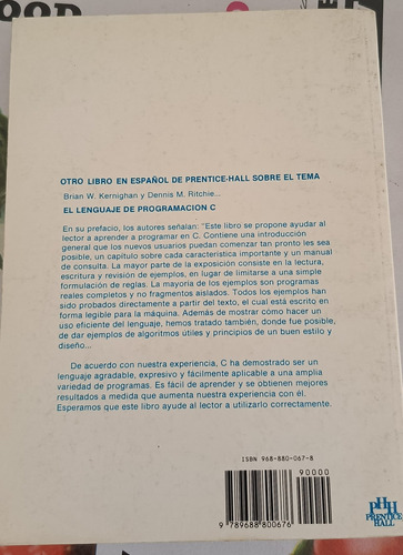 Libro Entorno De Programacion Unix Brian W. Kernighan Rob P.