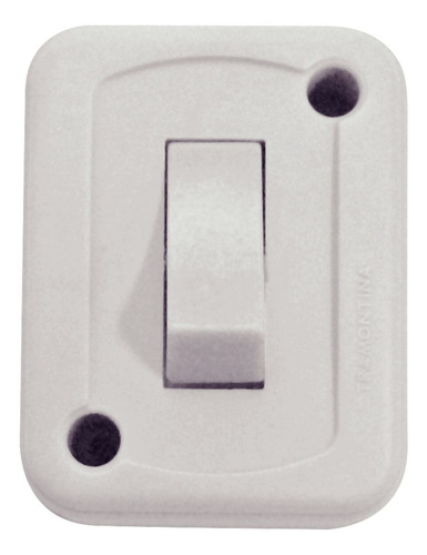 Interruptor De Sobrepor Tecla 10 A 250v Tramontina Flow Pack Cor Branco