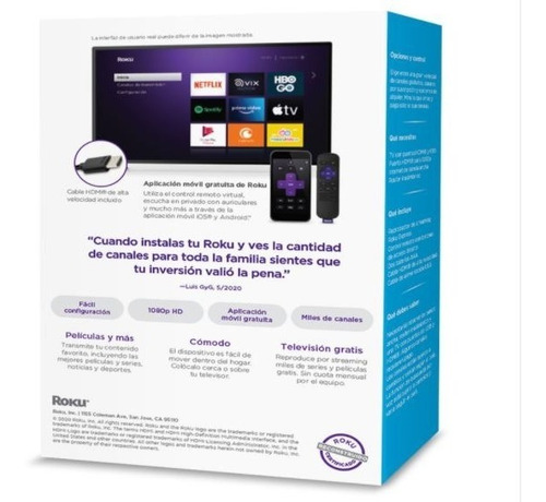 Imagen 5 de 7 de Roku Express Media Streaming Compacto 3930 Rok3930xb