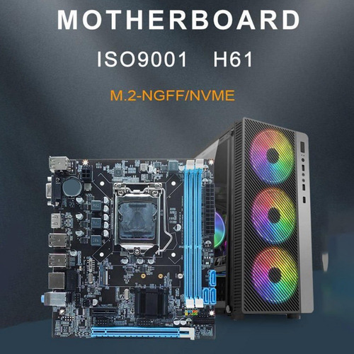 Placa Base Lga 1155 Cpu Socket Desktop, H61 Atx 2 X 8gb Ddr3