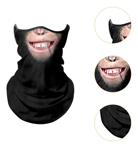 4 De Cuello Con Máscara Facial De Animales Compatible Con