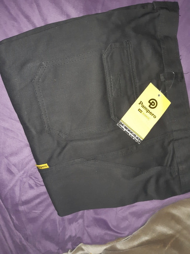 Pantalon Cargo Pampero Uso Intenso Talle 50 Color Negro Okm