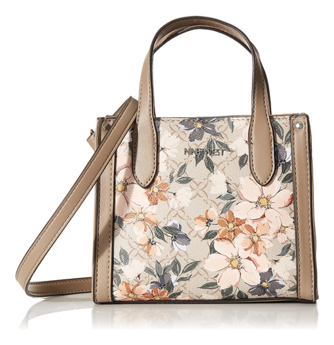 Nine West Candance Mini Tote Crossbody Monterose Logo Floral