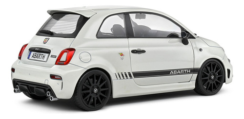 Miniatura Fiat 500 (f595) Abarth 2022 Branco Ghiaccio 1:18 Solido