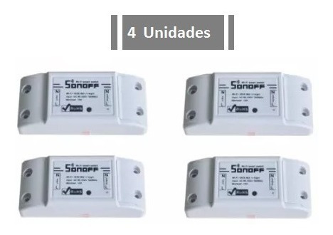 Sonoff Interruptor Wifi Domótica (pack 4 Unid)