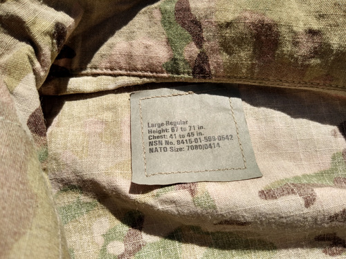 Us Army Camisola Militar Táctica Multicam Flame Resistant (Usado)