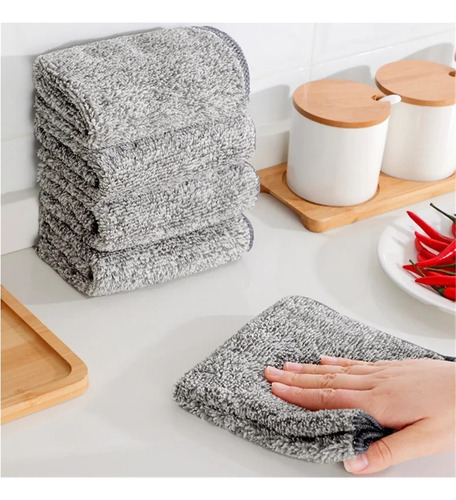 Juego De Toallas De Cocina Microfibra,toallas De Bambú 5pcs