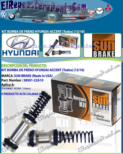 Kit Bomba De Freno Hyundai Accent (todos) (13/16)