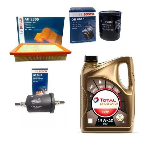 Kit Filtros Y Aceite Fiat Uno 1.3 Fire Bosch Total Quartz 