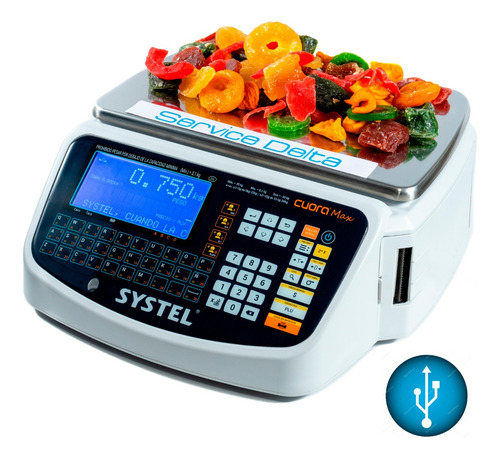 Balanza Systel Cuora Max Usb 15 Kg Sin Mastil Etiquetas