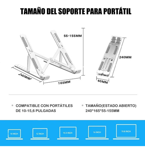 Soporte Para Computadora Portátil De Aleación De Aluminio,