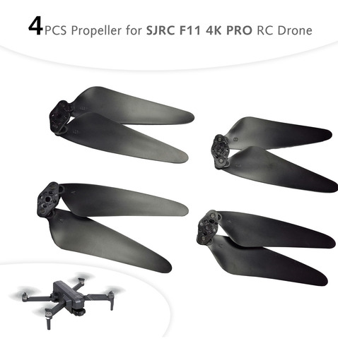 Imagen 6 de 7 de 4pcs Hélice Para Sjrc F11 4k Pro Rc Drone